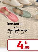 Oferta de Inextenso - Alpargata Mujer por 4,99€ en Alcampo