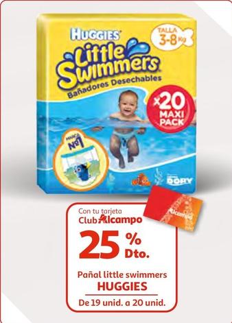 Oferta de Huggies - Pañal Little Swimmers por 3€ en Alcampo