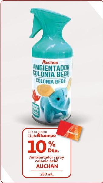 Oferta de Auchan - Ambientador Spray Colonia Bebé en Alcampo