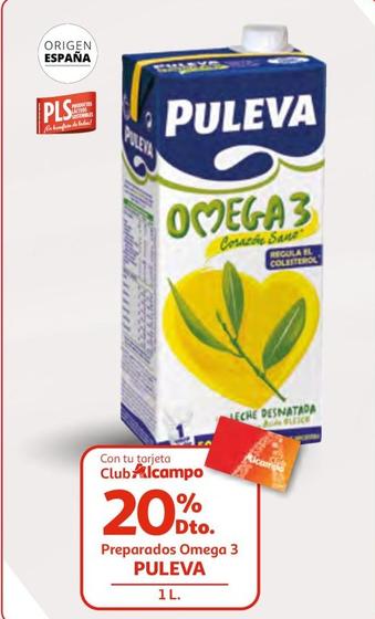 Oferta de Puleva - Preparados Omega 3 por 3€ en Alcampo