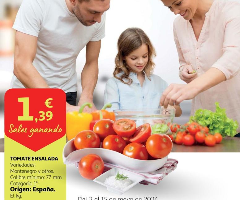 Oferta de Tomate Ensalada por 1,39€ en Alcampo