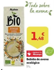 Oferta de Bebida De Avena Ecológica por 1,48€ en Alcampo