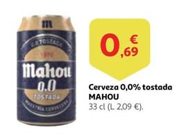 Oferta de Mahou - Cerveza 0,0% Tostada por 0,69€ en Alcampo