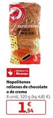 Oferta de Napolitanas Rellenas De Chocolate O De Crema por 1,54€ en Alcampo