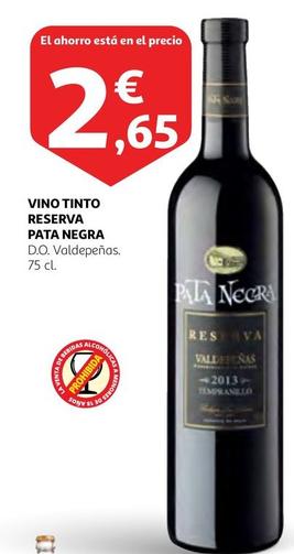 Oferta de Pata Negra - Vino Tinto Reserva por 2,65€ en Alcampo