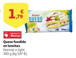 Oferta de Auchan - Queso Fundido En Lonchas por 1,79€ en Alcampo