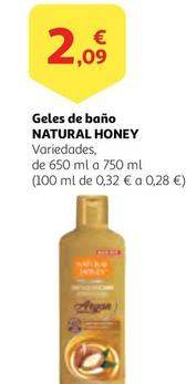 Oferta de Natural Honey - Geles De Bano por 2,09€ en Alcampo