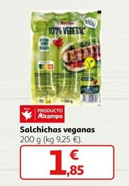 Oferta de Auchan - Salchichas Veganas por 1,85€ en Alcampo