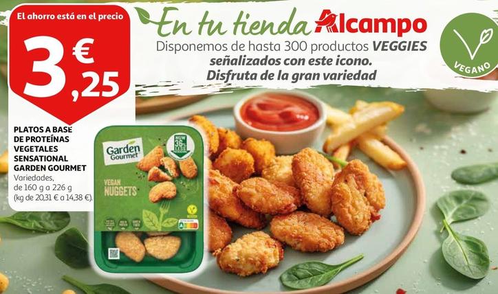 Oferta de Garden Gourmet - PLATOS A BASE DE PROTEÍNAS VEGETALES SENSATIONAL por 3,25€ en Alcampo