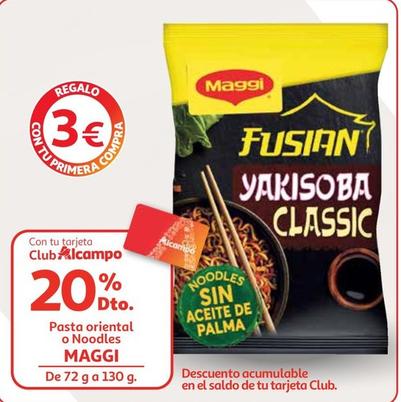 Oferta de Maggi - Pasta Oriental O Noodles por 3€ en Alcampo