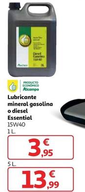 Oferta de Auchan - Lubricante Mineral Gasolina O Diesel Essential 15w40 por 3,95€ en Alcampo