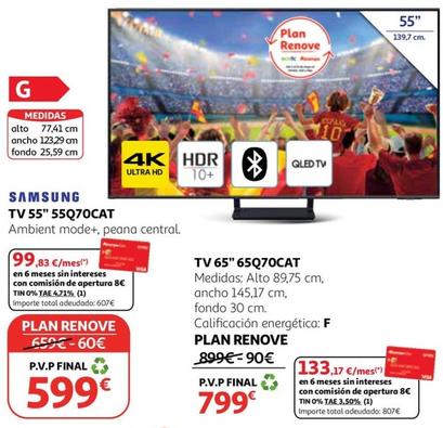 Oferta de Samsung - TV 55 55Q70CAT por 599€ en Alcampo