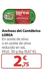 Oferta de Lorea - Anchoas Del Cantabrico por 2,75€ en Alcampo