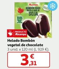 Oferta de Helado Bombón Vegetal De Chocolate por 3,31€ en Alcampo