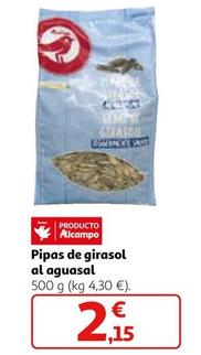 Oferta de Auchan - Pipas De Girasol Al Aguasal por 2,15€ en Alcampo