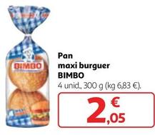 Oferta de Bimbo - Pan Maxi Burguer por 2,05€ en Alcampo