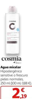 Oferta de Cosmia - Agua Micelar por 2,19€ en Alcampo