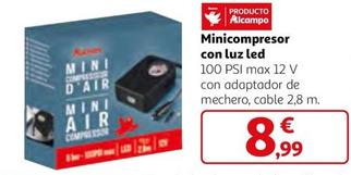 Oferta de Minicompresor Con Luz Led por 8,99€ en Alcampo