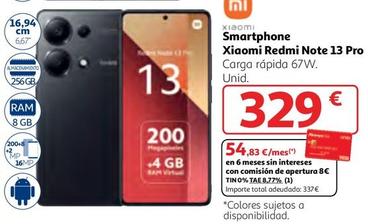 Oferta de Xiaomi - Smartphone Redmi Note 13 Pro por 329€ en Alcampo