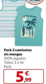 Oferta de Pack 2 Camisetas Sin Mangas por 5,99€ en Alcampo