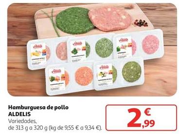 Oferta de Aldelis - Hamburguesa De Pollo por 2,99€ en Alcampo