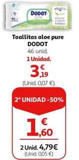 Oferta de Dodot - Toallitas Aloe Pure por 3,19€ en Alcampo