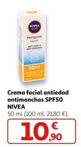 Oferta de Nivea - Crema Facial Antiedad Antimanchas Spf50 por 10,9€ en Alcampo