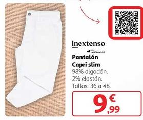Oferta de Inextenso - Pantalon Capri Slim por 9,99€ en Alcampo