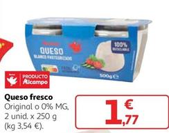 Oferta de Auchan - Queso Fresco por 1,77€ en Alcampo