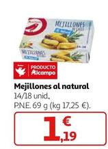 Oferta de Mejillones Al Natural por 1,19€ en Alcampo