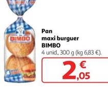 Oferta de Bimbo - Pan Maxi Burguer por 2,05€ en Alcampo