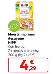 Oferta de Hipp - Muesli Mi Primer Desayuno por 4,29€ en Alcampo