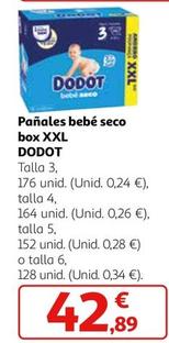 Oferta de Dodot - Pañales Bebé Seco Box Xxl por 42,89€ en Alcampo