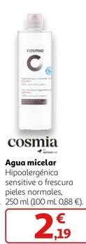 Oferta de Cosmia - Agua Micelar por 2,19€ en Alcampo