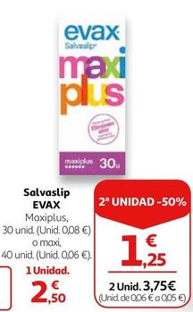 Oferta de Evax - Salvaslip por 2,5€ en Alcampo