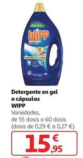 Oferta de Wipp - Detergente En Gel O Capsulas por 15,95€ en Alcampo