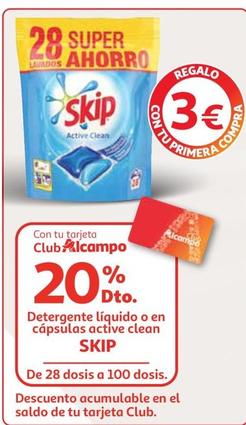Oferta de Skip - Detergente Líquido O En Cápsulas Active Clean en Alcampo