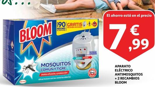 Oferta de Bloom - Aparato Eléctrico Antimosquitos + 2 Recambios por 7,99€ en Alcampo