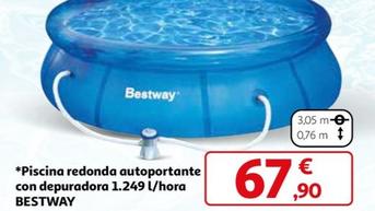 Oferta de Bestway - Piscina Redonda Autoportante Con Depuradora por 67,9€ en Alcampo