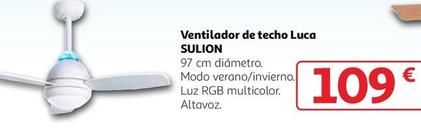 Oferta de Sulion - Ventilador De Techo Luca por 109€ en Alcampo
