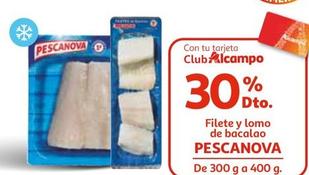 Oferta de Pescanova - Filete Y Lomo De Bacalao por 3€ en Alcampo