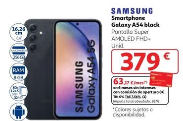 Oferta de Samsung - Smartphone Galaxy A54 Black por 379€ en Alcampo