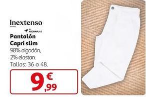 Oferta de Inextenso - Pantalón Capri Slim por 9,99€ en Alcampo