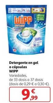 Oferta de Wipp - Detergente En Gel o Capsulas por 9,99€ en Alcampo