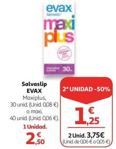 Oferta de Evax - Salvaslip por 2,5€ en Alcampo