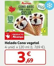 Oferta de Helado Cono Vegetal por 3,69€ en Alcampo