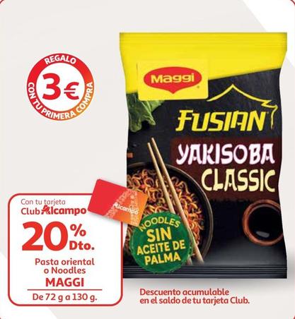 Oferta de Maggi - Paasta Oriental O Noodles por 3€ en Alcampo