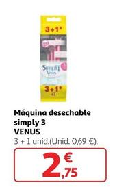 Oferta de Gillette - Máquina Desechable Simply 3 Venus por 2,75€ en Alcampo