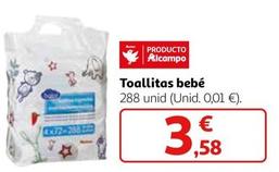 Oferta de Auchan - Toallitas Bebe por 3,58€ en Alcampo