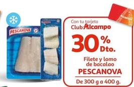 Oferta de Pescanova - Filete y Lomo De Bacalao por 3€ en Alcampo